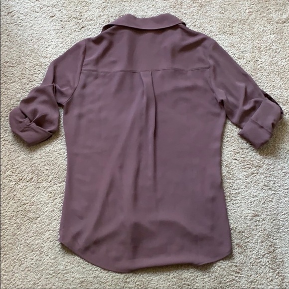 COPY - EXPRESS Mauve portofino button down blouse - size XS - Picture 4 of 5